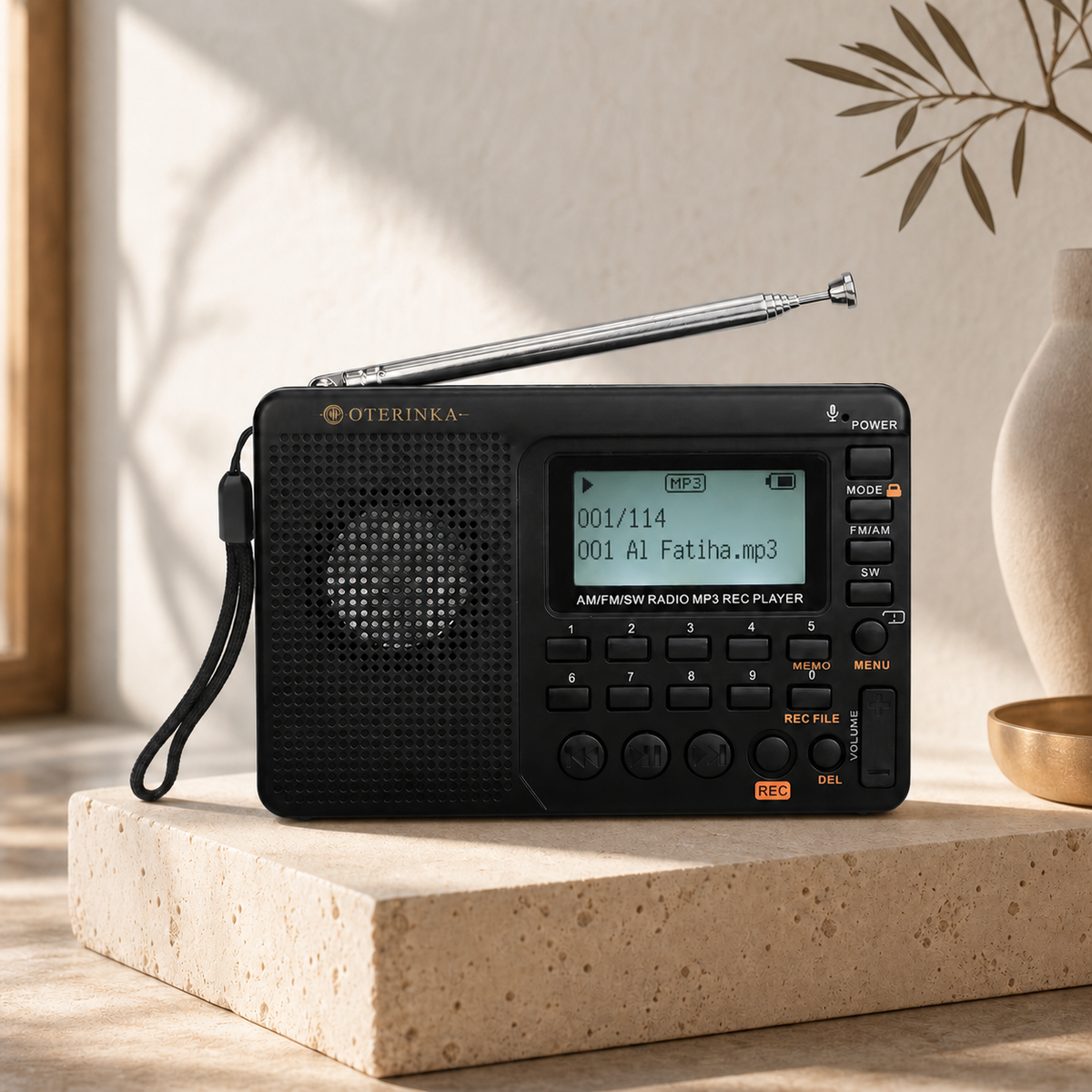 OTERINKA radio Coran — écran Al Fatiha